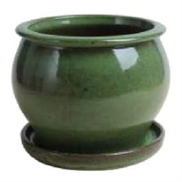 Studio Planter, Green Ceramic, 8-In.