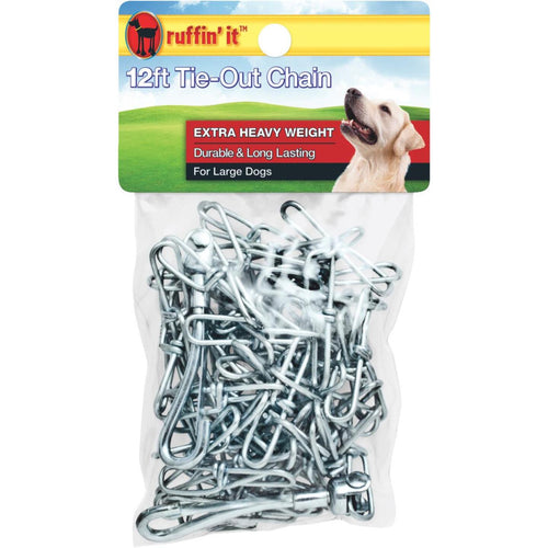 Westminster Pet Ruffin' it Extra Heavy Weight Large Dog Tie-Out Chain, 12 Ft.