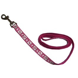 Lazer Brite Dog Leash, Reflective, Pink Flamingo, 3/8-In. x 4-Ft.