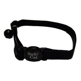 Cat Collar, Adjustable, Black, 12-In.